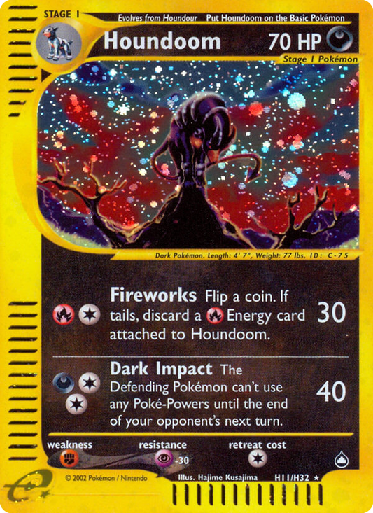 Houndoom H11/147 Rare Holo | Aquapolis | Pokemon Card