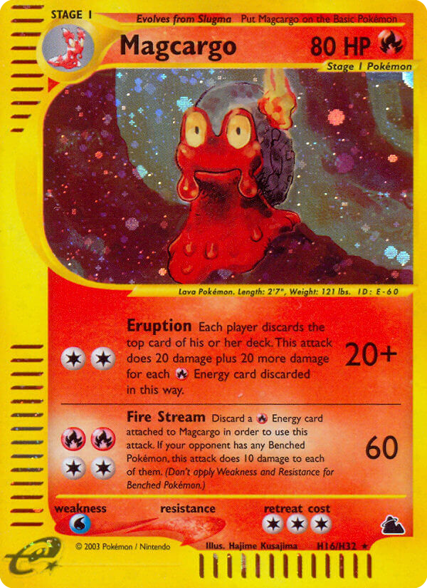 Magcargo H16/144 Rare Holo | Skyridge | Pokemon Card