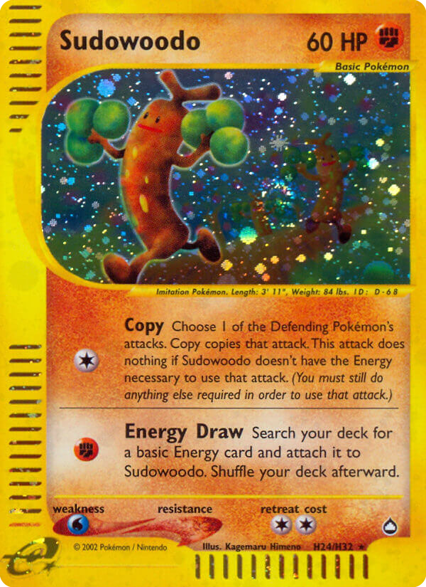 Sudowoodo H24/147 Rare Holo | Aquapolis | Pokemon Card