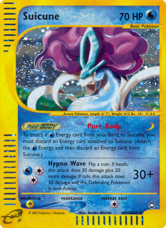 Suicune H25/147 Rare Holo | Aquapolis | Pokemon Card