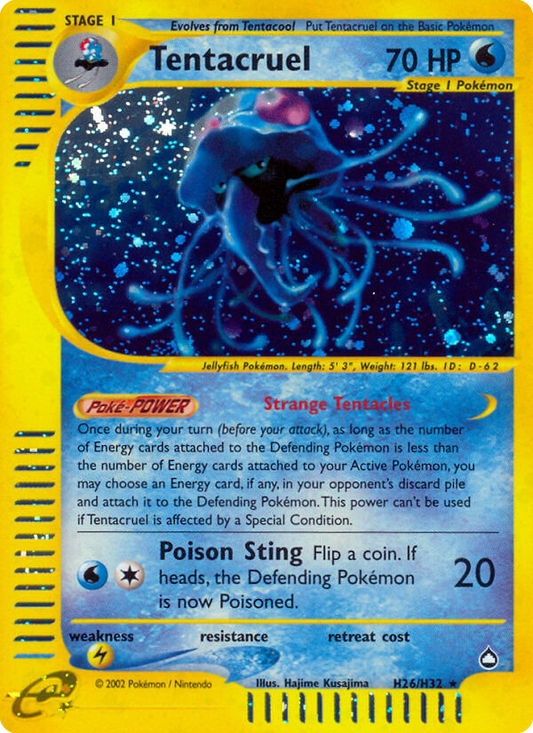 Tentacruel H26/147 Rare Holo | Aquapolis | Pokemon Card