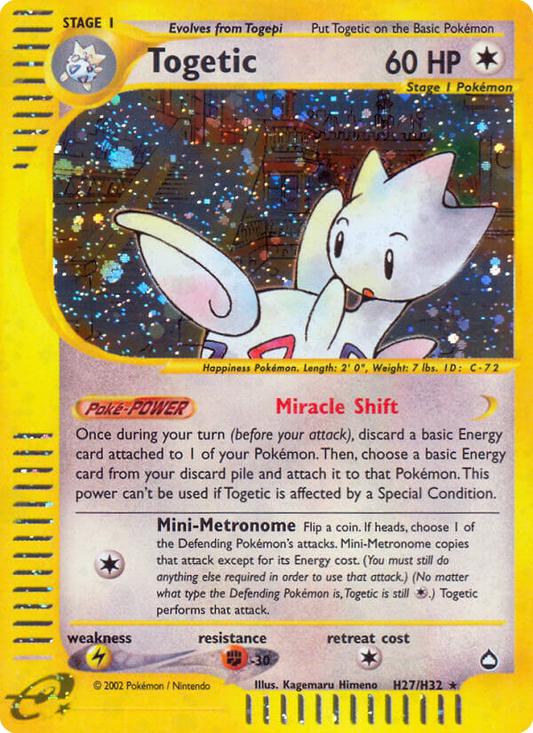 Togetic H27/147 Rare Holo | Aquapolis | Pokemon Card