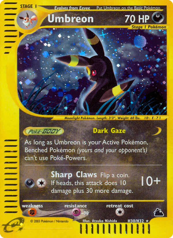 Umbreon H30/144 Rare Holo | Skyridge | Pokemon Card