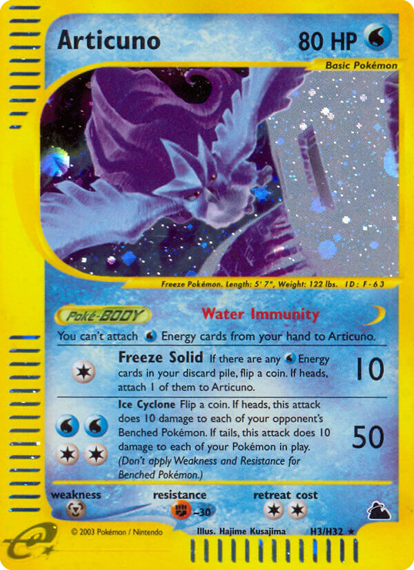 Articuno H3/144 Rare Holo | Skyridge | Pokemon Card