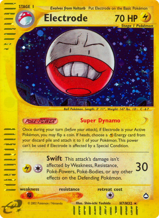 Electrode H7/147 Rare Holo | Aquapolis | Pokemon Card