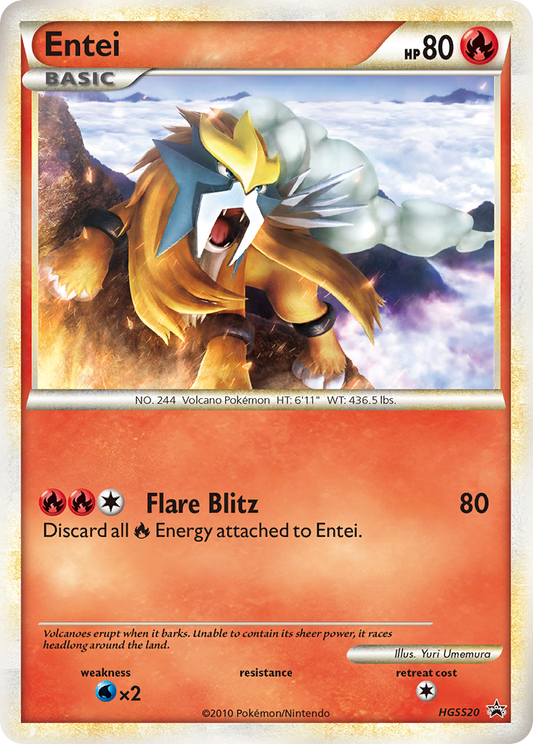 Entei HGSS20/25 Promo | HGSS Black Star Promos | Pokemon Card