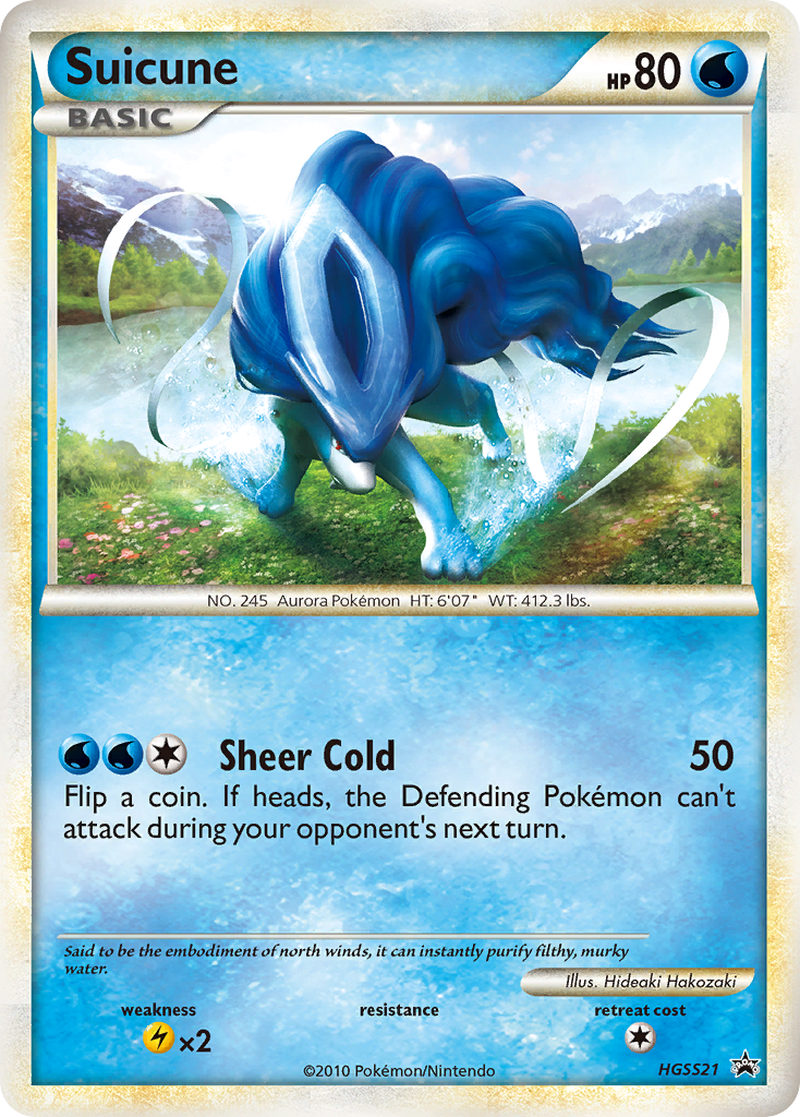 Suicune HGSS21/25 Promo | HGSS Black Star Promos | Pokemon Card