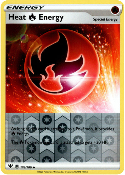 Heat Fire Energy 174/189 Reverse Holo | Darkness Ablaze | Pokemon Card