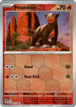 Houndour 7/64 Reverse Holo | Shrouded Fable | Pokemon Card