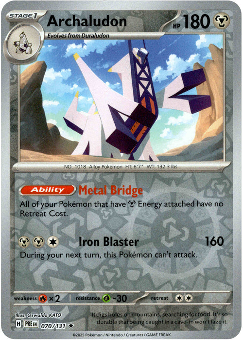 Archaludon 70/131 Reverse Holo | Prismatic Evolutions | Pokemon Card