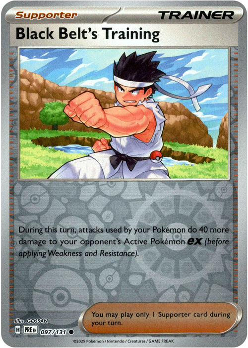 Black Belt's Training 97/131 Reverse Holo | Prismatic Evolutions | Pokemon Card