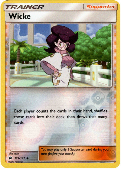 Wicke 127/147 Reverse Holo | Burning Shadows | Pokemon Card
