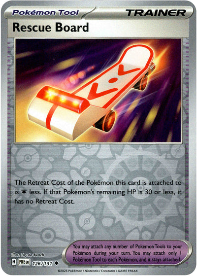 Rescue Board 126/131 Reverse Holo | Prismatic Evolutions | Pokemon Card