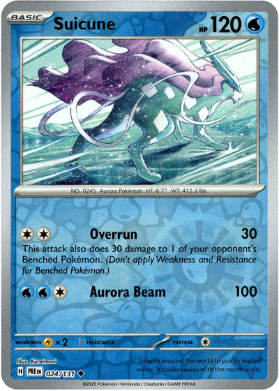 Suicune 24/131 Reverse Holo | Prismatic Evolutions | Pokemon Card