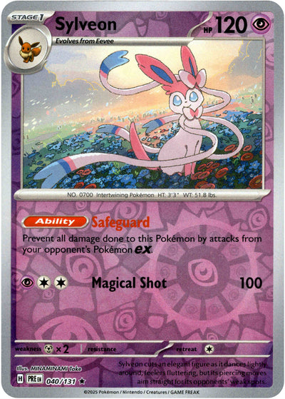 Sylveon 40/131 Reverse Holo | Prismatic Evolutions | Pokemon Card