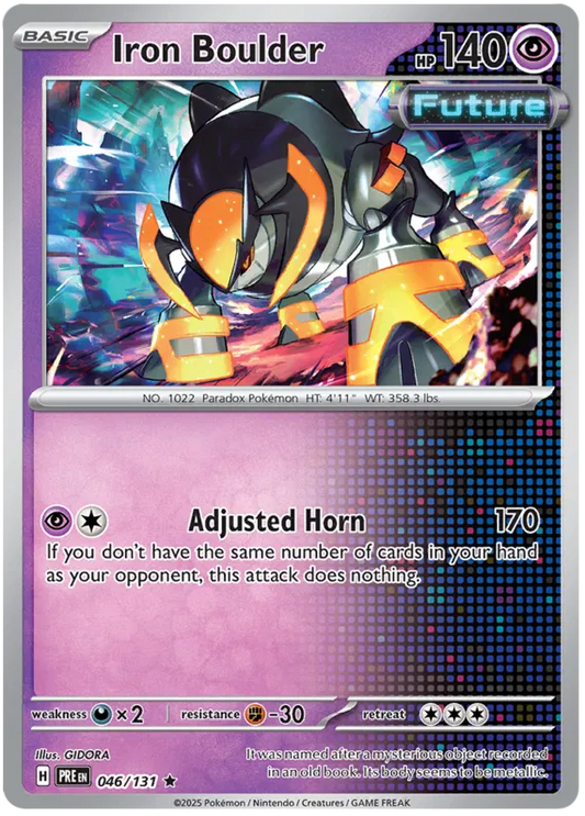 Iron Boulder 46/131 Reverse Holo | Prismatic Evolutions | Pokemon Card