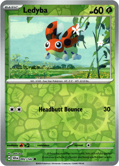 Ledyba 2/142 Reverse Holo | Stellar Crown | Pokemon Card
