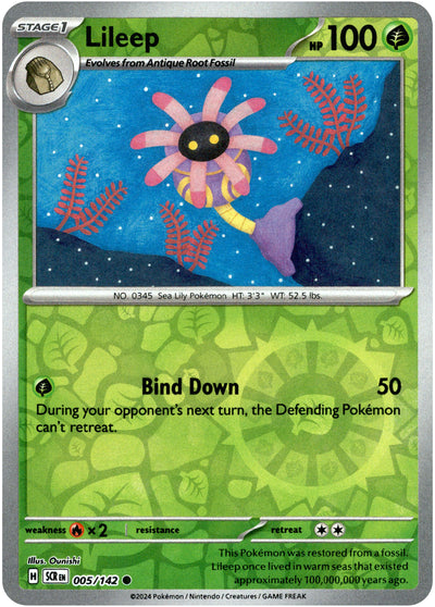 Lileep 5/142 Reverse Holo | Stellar Crown | Pokemon Card