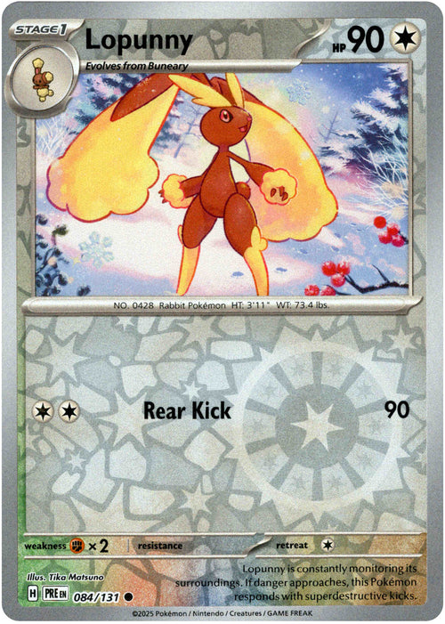 Lopunny 84/131 Reverse Holo | Prismatic Evolutions | Pokemon Card