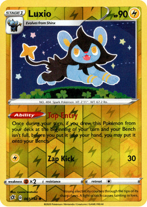 Luxio 61/192 Reverse Holo | Rebel Clash | Pokemon Card