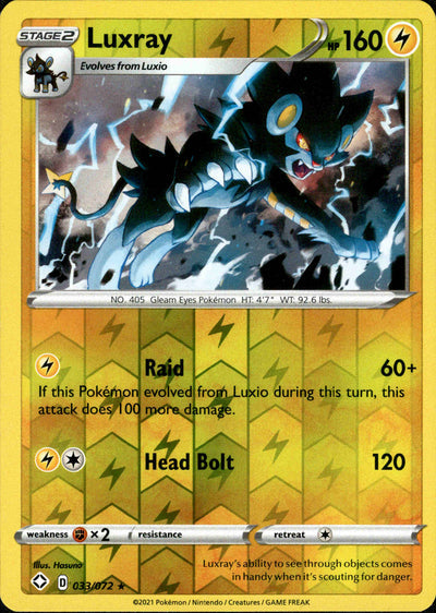 Luxray 33/72 Reverse Holo | Shining Fates | Pokemon Card