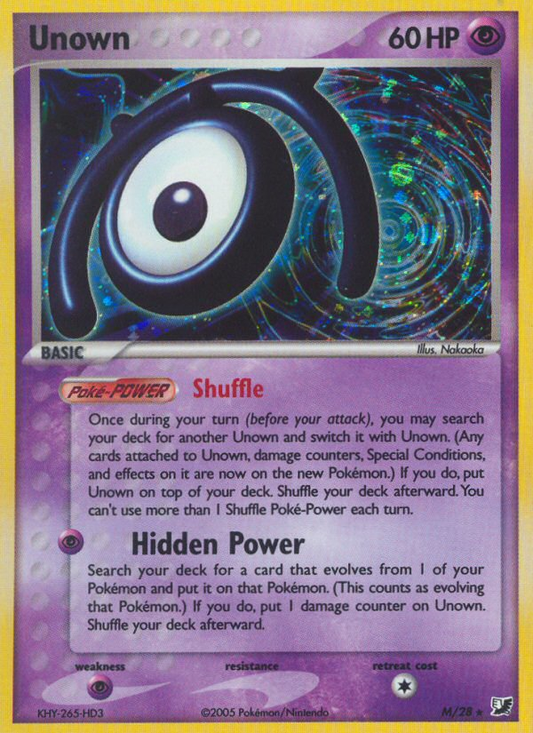 Unown M/115 Rare | Unseen Forces | Pokemon Card