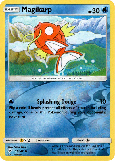 Magikarp 32/147 Reverse Holo | Burning Shadows | Pokemon Card