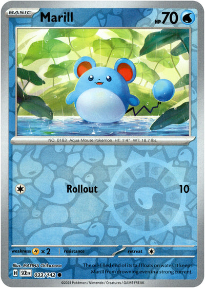Marill 33/142 Reverse Holo | Stellar Crown | Pokemon Card