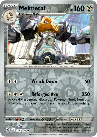 Melmetal 104/142 Reverse Holo | Stellar Crown | Pokemon Card