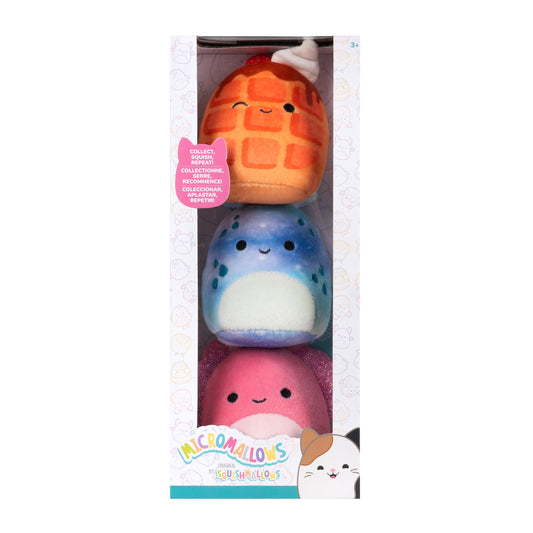 3 Pack (C) Auggie, Weaver, Zinx - 2.5" Micromallows Squishmallow Plush