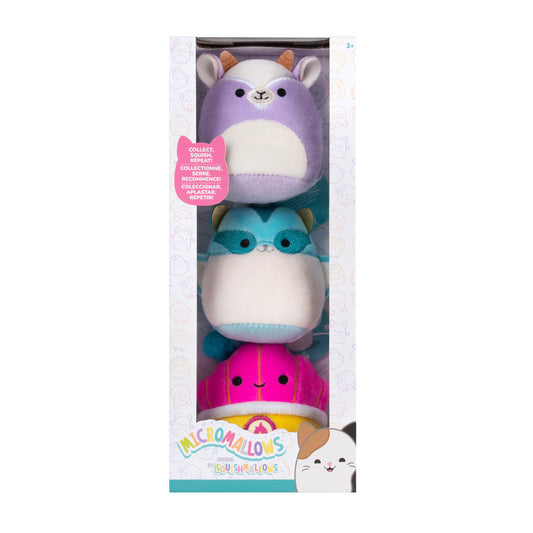3 Pack (F) Tia, Mariska, Louden - 2.5" Micromallows Squishmallow Plush