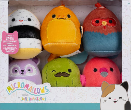 6 Pack (Charles Moustache Pickle) - 2.5" Micromallows Squishmallow Plush