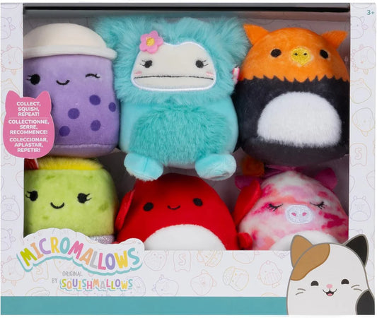 6 Pack (Joelle Teal Bigfoot) - 2.5" Micromallows Squishmallow Plush