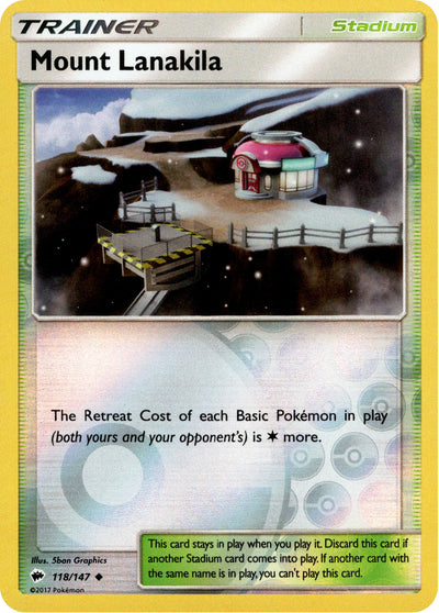Mount Lanakila 118/147 Reverse Holo | Burning Shadows | Pokemon Card