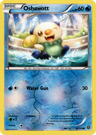 Oshawott 30/114 Reverse Holo | Steam Siege | Pokemon Card