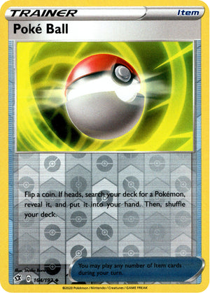 Poké Ball 164/192 Reverse Holo | Rebel Clash | Pokemon Card