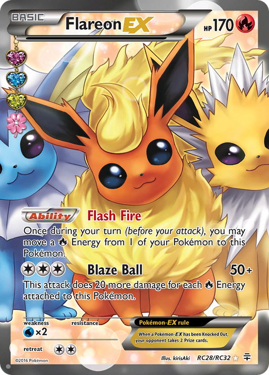 Flareon-EX RC28/83 Rare Ultra | Generations | Pokemon Card