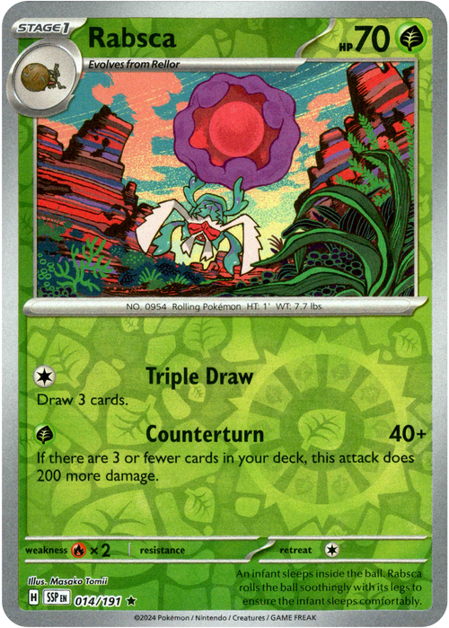 Rabsca 14/191 Reverse Holo | Surging Sparks | Pokemon Card