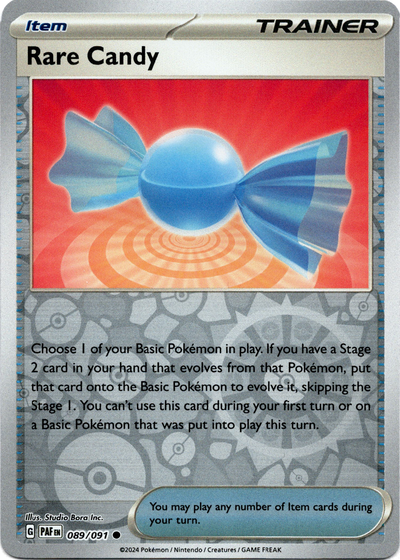Rare Candy 89/91 Reverse Holo | Paldean Fates | Pokemon Card