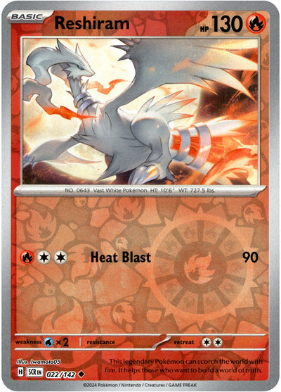 Reshiram 22/142 Reverse Holo | Stellar Crown | Pokemon Card