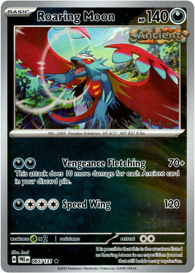 Roaring Moon 65/131 Reverse Holo | Prismatic Evolutions | Pokemon Card