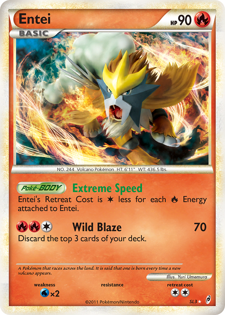 Entei SL3/95 Rare Holo | Call of Legends | Pokemon Card