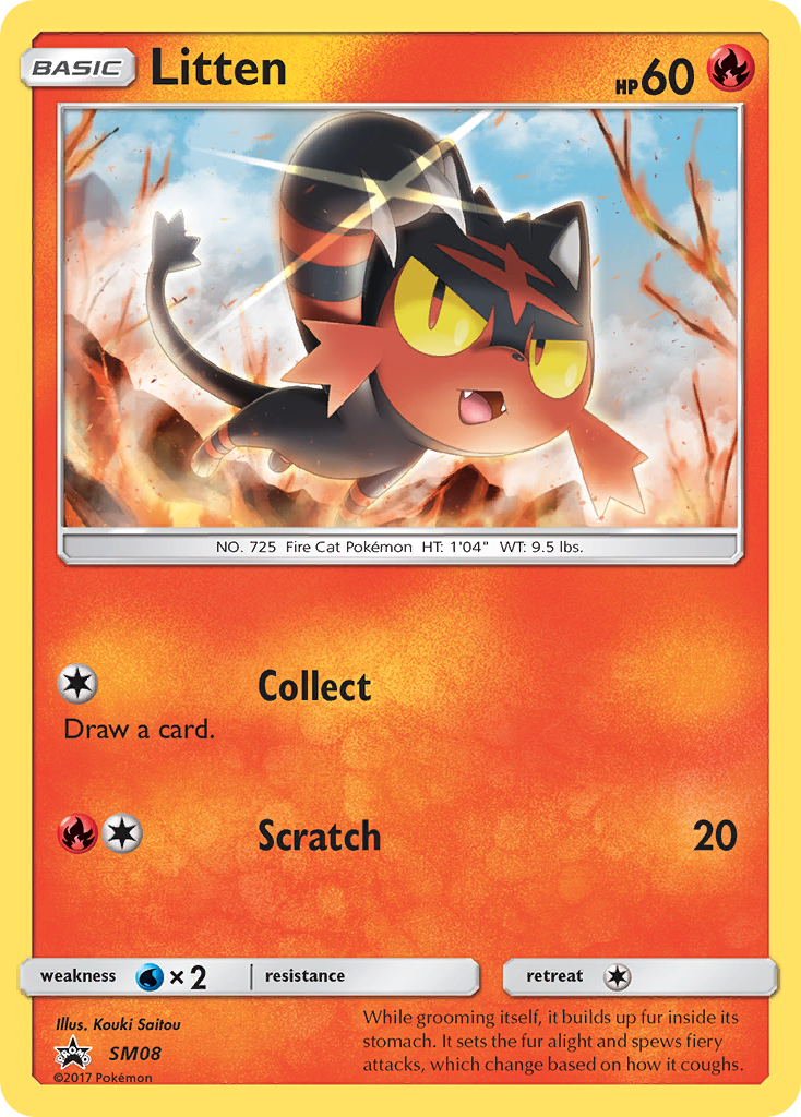 Litten SM08/248 Promo | SM Black Star Promos | Pokemon Card