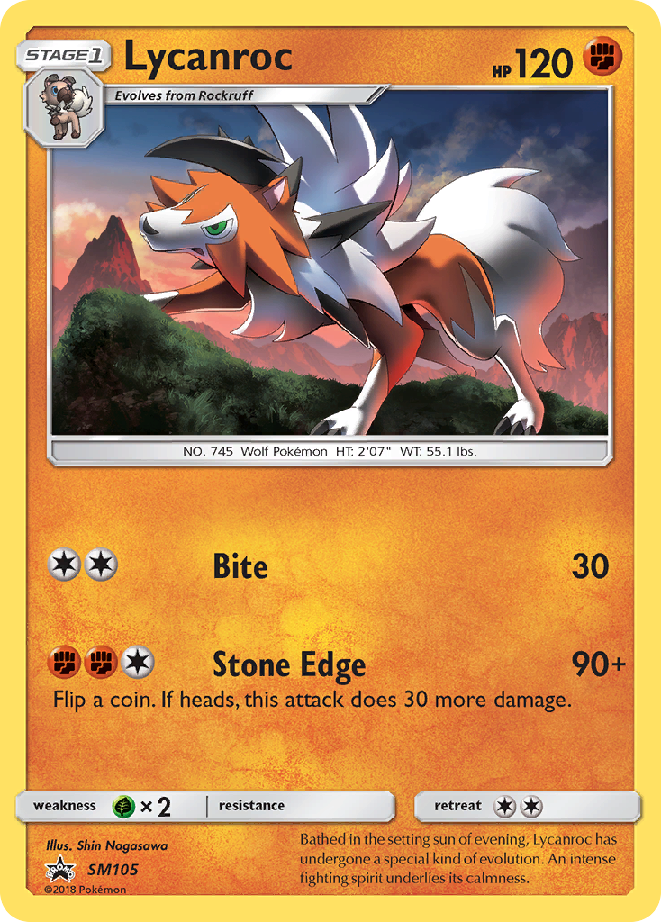 Lycanroc SM105/248 Promo | SM Black Star Promos | Pokemon Card
