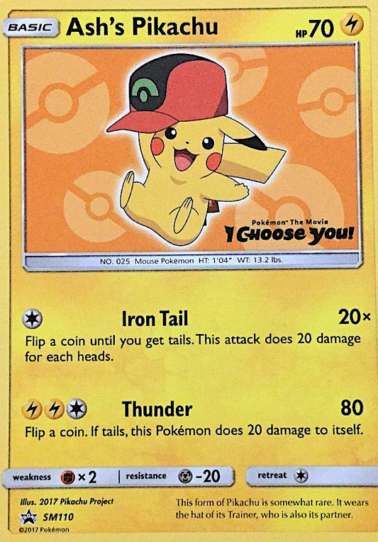 Ash's Pikachu SM110/248 Promo | SM Black Star Promos | Pokemon Card