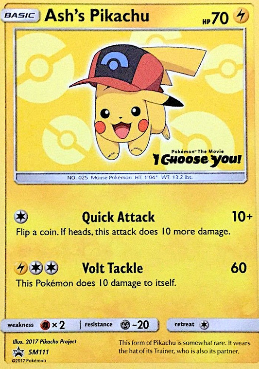 Ash's Pikachu SM111/248 Promo | SM Black Star Promos | Pokemon Card