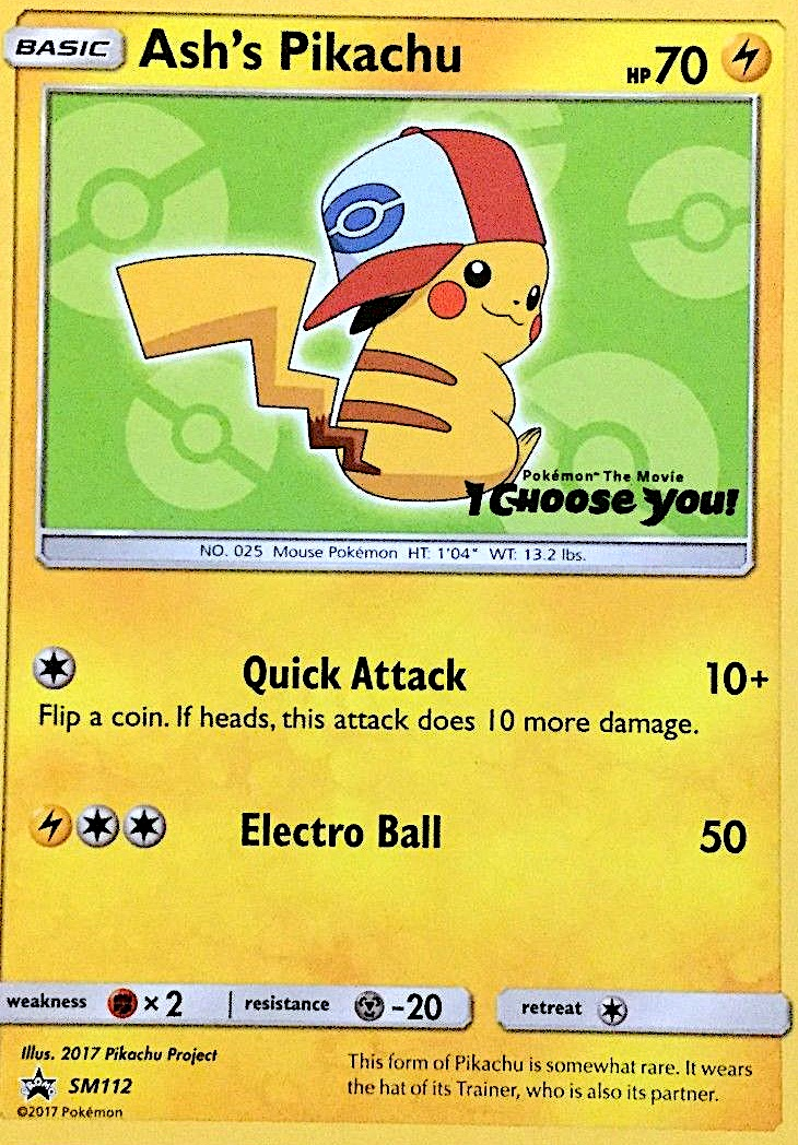 Ash's Pikachu SM112/248 Promo | SM Black Star Promos | Pokemon Card