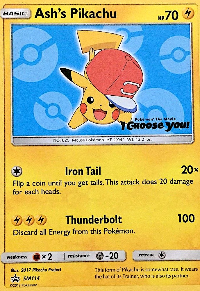 Ash's Pikachu SM114/248 Promo | SM Black Star Promos | Pokemon Card