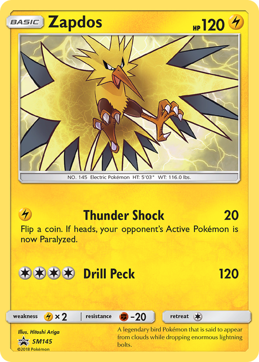 Zapdos SM145/248 Promo | SM Black Star Promos | Pokemon Card