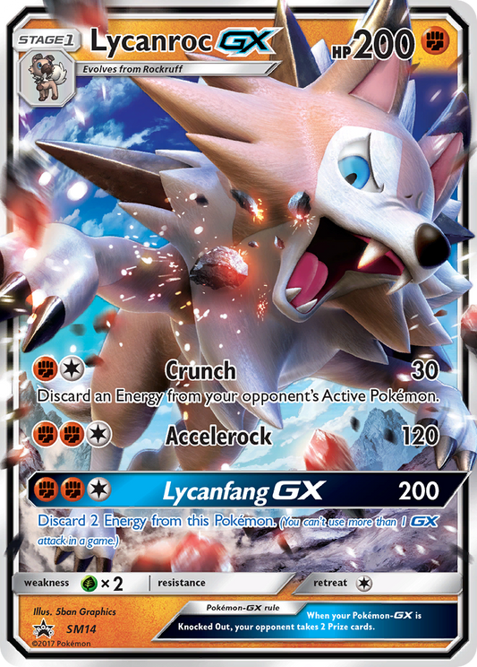Lycanroc-GX SM14 Promo | SM Black Star Promos | Pokemon Card